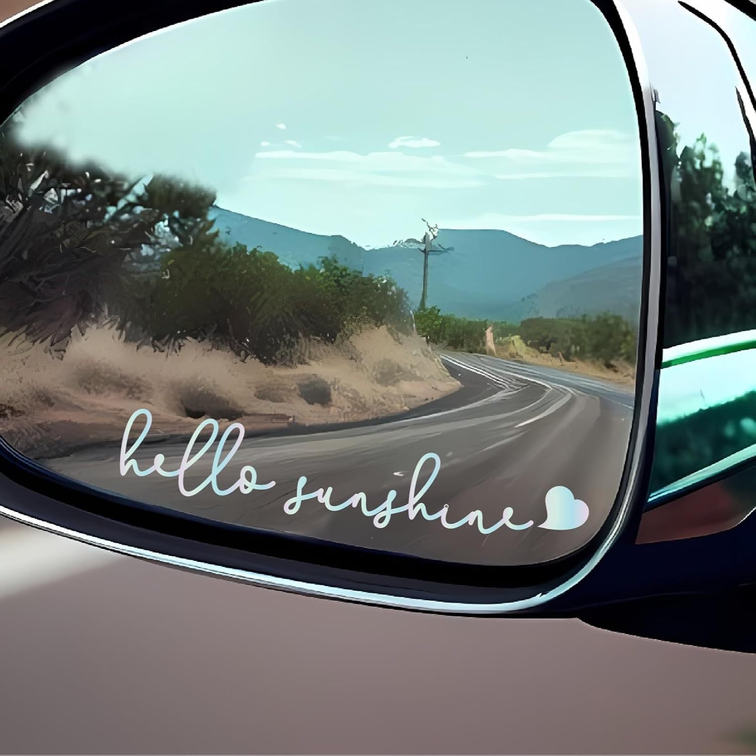 TEMU 2d Car Mirror Stickers, Rearview Mirror Decal, Car Mirror Accessories, Rearview Mirror Accessories, Laptop Decals, Cute Car Stickers, Word