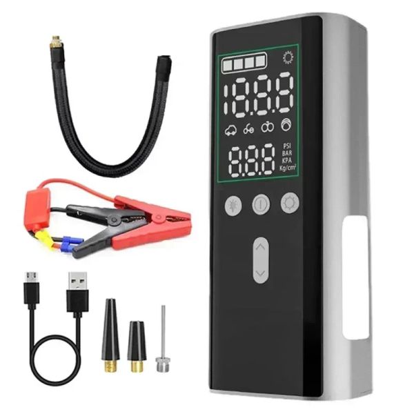 2500A Car Jump Starter Power Bank with Air Compressor 4 in 1 Tire Pump Emergency Battery Charger Car Booster Starting Device