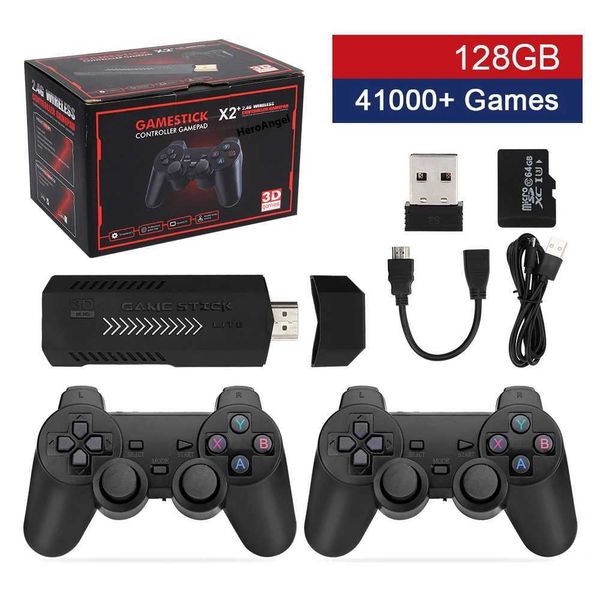 New Upgrade X2 Plus Gamestick 3D Retro Video Game Console Wireless Controller HDTV Out 40000 Games 40 Email Y241109