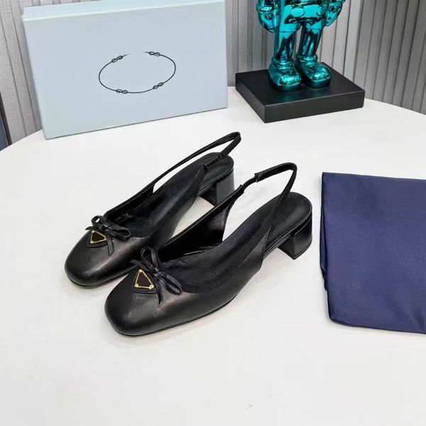 Fashion sheepskin luxury designer slingbacks bow decoration sandals women high heels ankle strap buckle round toe casual party wedding shoes