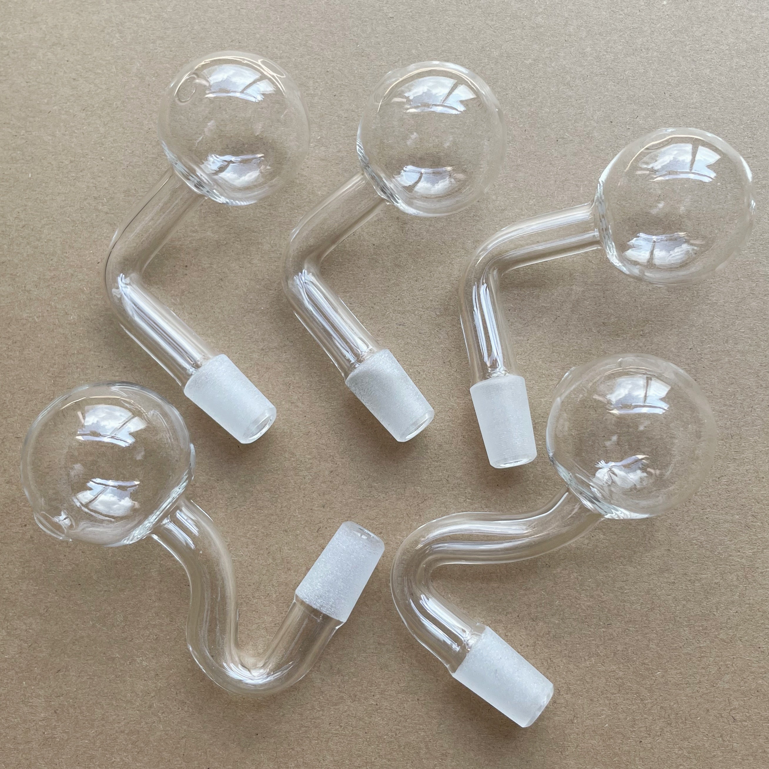 5Pcs 40mm Super Big Ball Glass Oil Burner Pipe Smoking Bowl Bubbler 10mm 14mm 18mm Male DownStem Bowls For Water Hookahs Bongs Smoking pipes