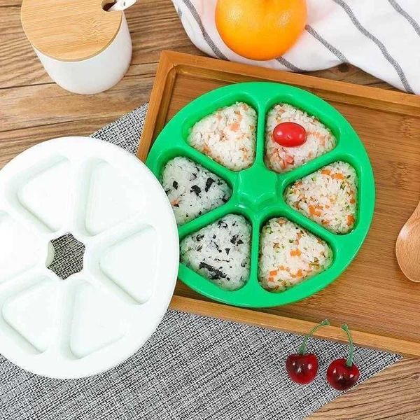 6 in 1 Onigiri Mold DIY Onigiri Rice Ball Food Press Triangular Sushi Maker Mold Sushi Kit Kitchen Tools Bento Box With Lid Y250115
