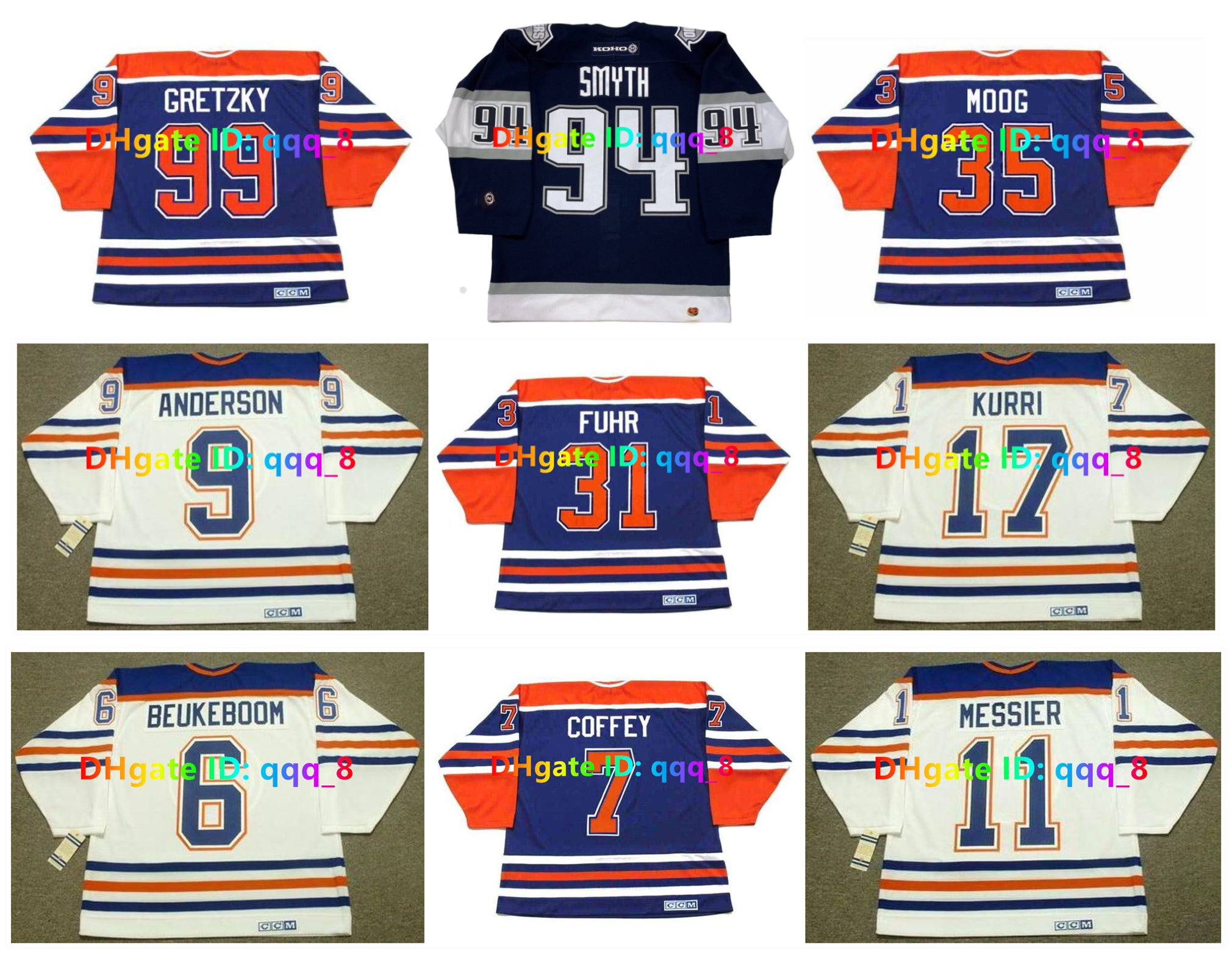 Ryan Smyth Wayne Gretzky 2001 Koho oilers CCM Throwback Hockey Jersey ANDY MOOG JEFF BEUKEBOOM MESSIER SEMENKO TIKKANEN GRANT FUHR ANDERSON JARI KUR
