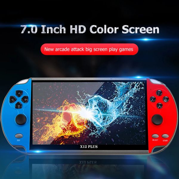 X12 X12Plus Handheld Game Console Built-in 10000+ Retro Classic Games 7.1 inch Portable Video Game Console 16G HD Game Player