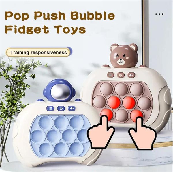 2023 Creative Game Machine Fast Push Puzzle Game Quick Push Game Pop Bubble Fidget Sensory Toy Gifts Game Console For Kids