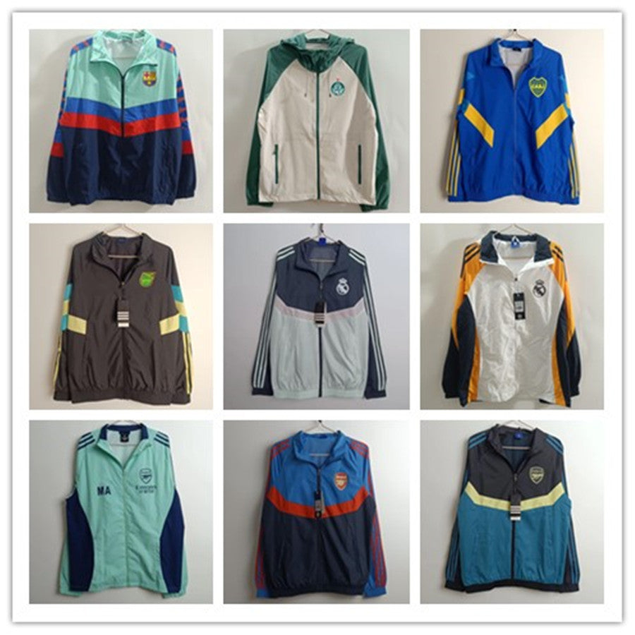 New water proof Football jackets Breathable Tracksuits hoodie sport windbreaker running fashion multiple colour outerwear coats soccer Thin light ja