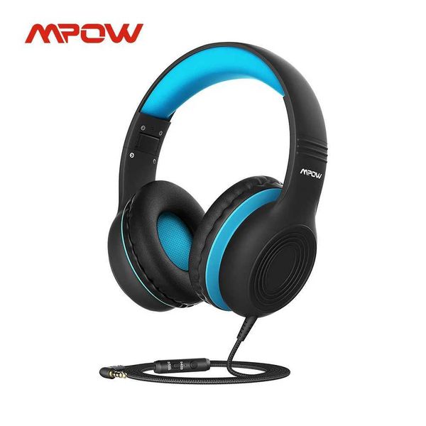 Mpow CH6S Wired Headphones For Kids With Microphone Max 85dB Food Grade Material Over-Ear Kids Headphones For iPad Kindle PhonesM240729