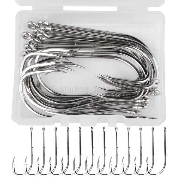 20pcs - Box Barbed Big Fishing Hooks 1-0#-6-0# Sea Worm Carp Single Circle Hook Set Fly Fishing Accessories Tackle FishhookXJ240806