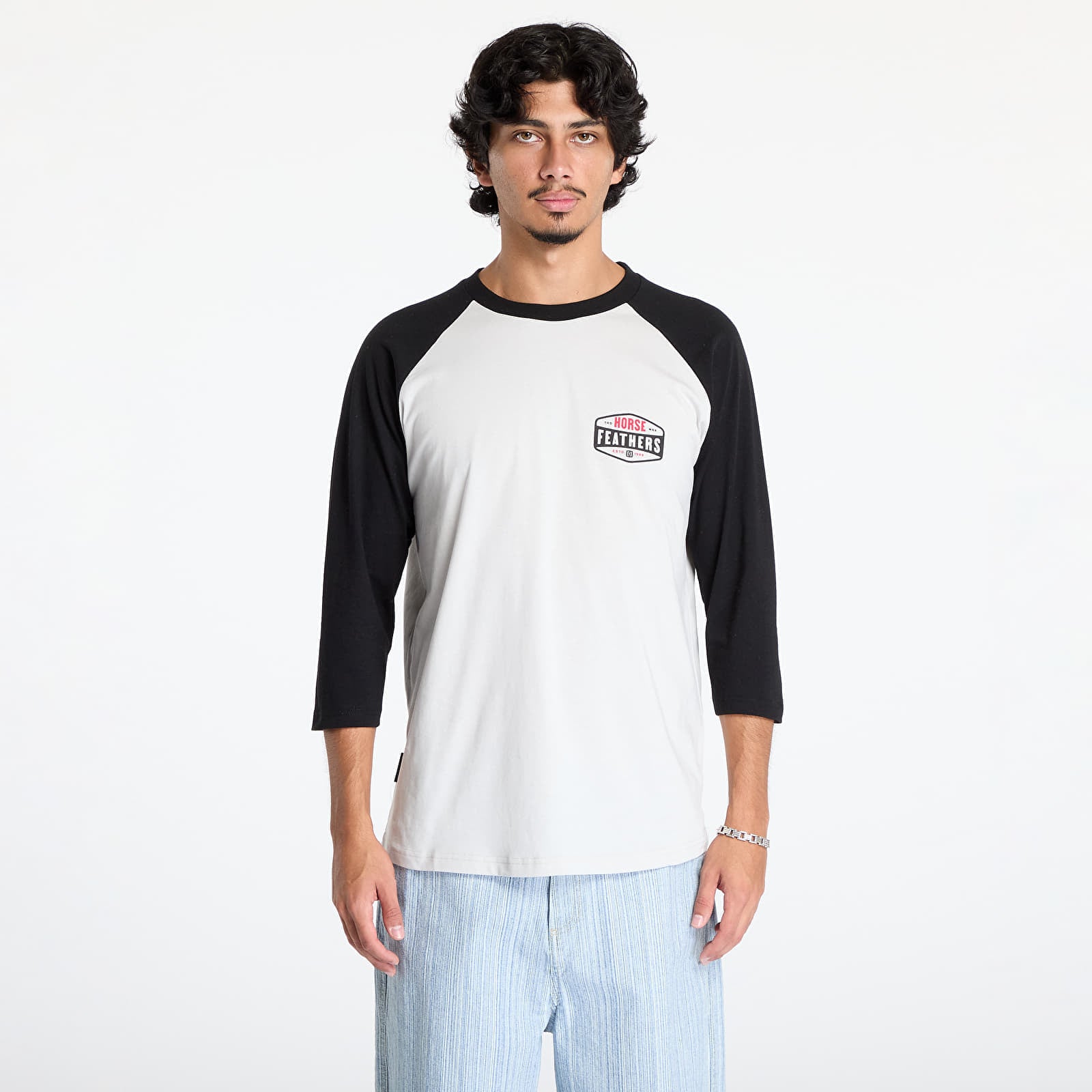 Koszulka Horsefeathers Hexagon II Raglan T-Shirt Cement S