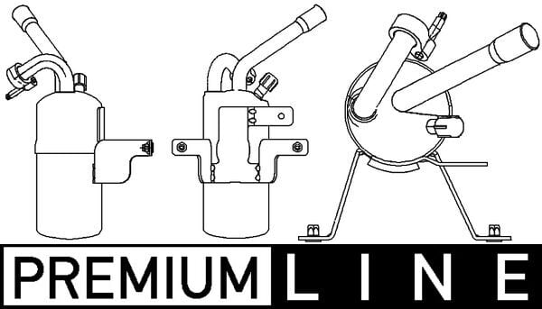 Dryer, air conditioning MAHLE ORIGINAL AD 297 000P