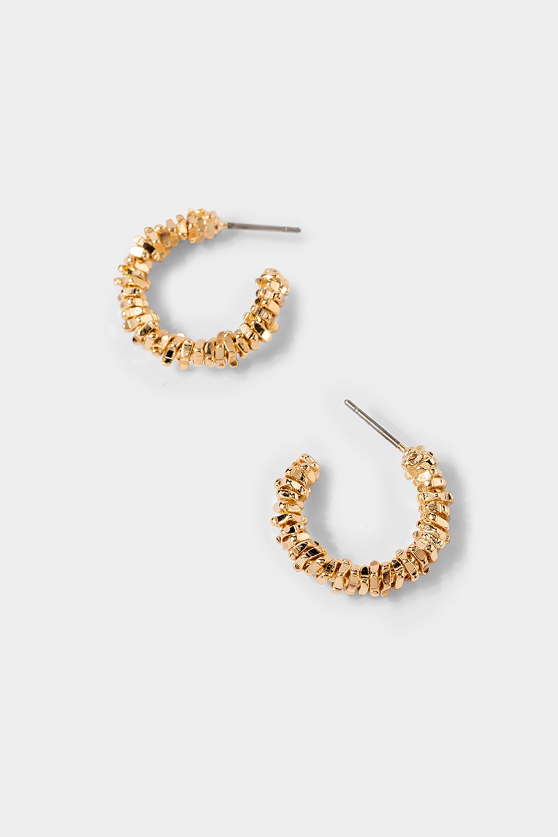 Women's Apryl Stacked Metal Hoops in Gold by Francesca's - Size: One Size