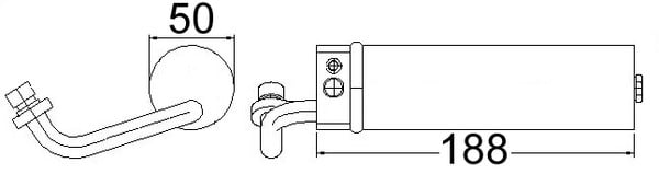 Dryer, air conditioning MAHLE ORIGINAL AD 68 000S