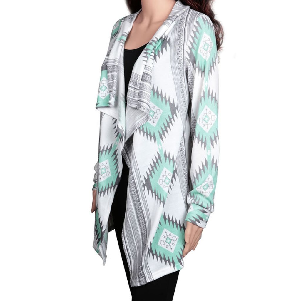 N'POLAR Women's Cardigan Shawl  - X-Large - Green