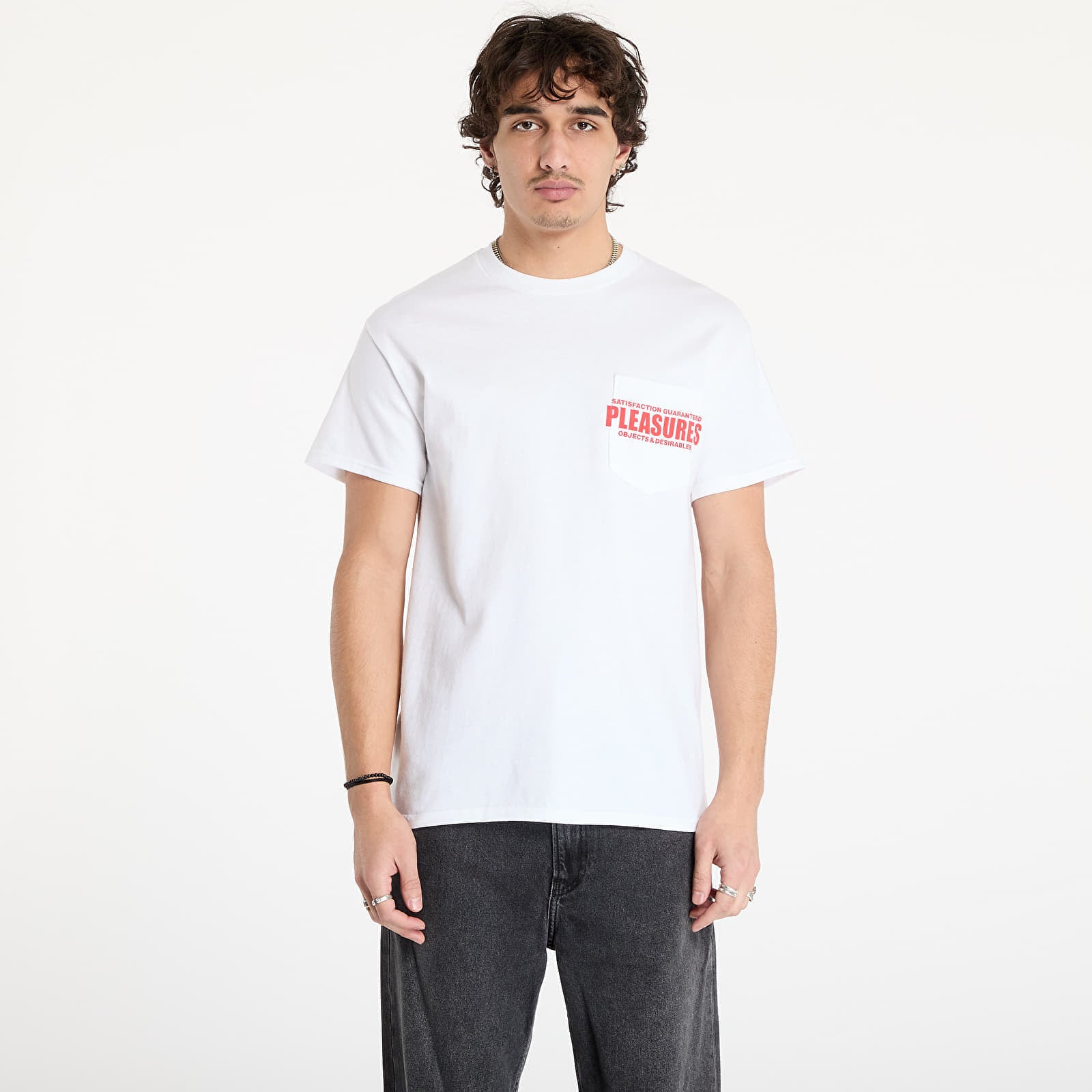 Koszulka PLEASURES Staff Pocket T-Shirt White M