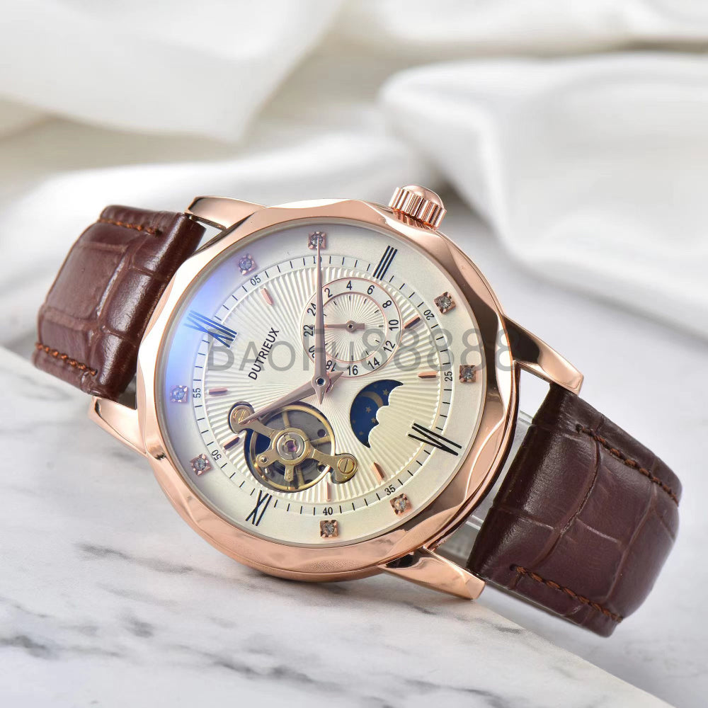 New Models Automatic Luxury Watches for Men Designer Mechanical Movement Fashion Daily Waterproof Leather Strap Wristwatches Male Gift AAA Clock