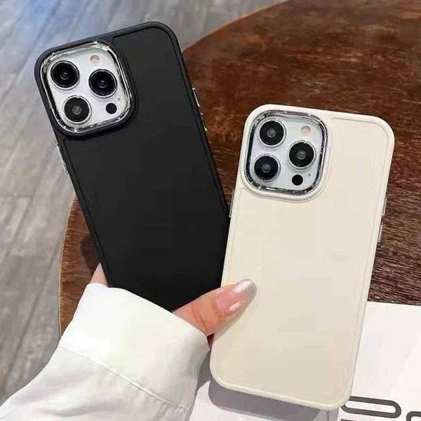 New Arrival Eletcplateau lens bumper liquid silicone shell suitable for iPhone 14 16 15 11 12 13 Pro Max X XR XS Max 7 8 6 Plus solid color