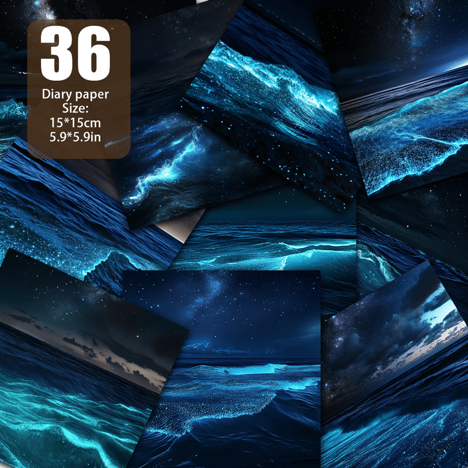 TEMU Luminous Ocean - The Twinkling Waves Under The Starry Sky, The Luminous Lights Up The Entire , An Ethereal And Mysterious Fluorescent Effect,