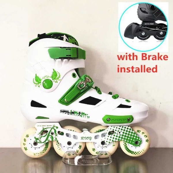 Inline Roller Skates Brake System Adults Fixed Size Inline Skating Sneaker for Boy Girls Student Daily Street Road Roller Skating Shoes Spor