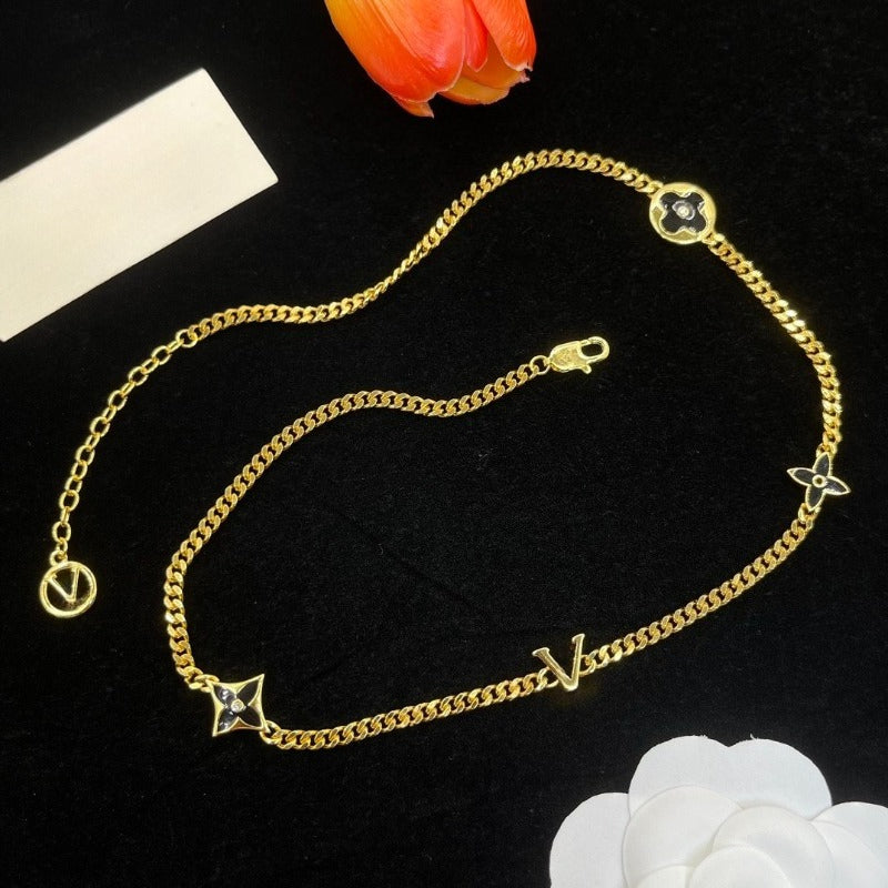 Luxury Chain Necklace Brand Designer Gold Silver Plated Pendant Necklace Chokers Fashion Women Men Jewelry Accessories High Quality with Box