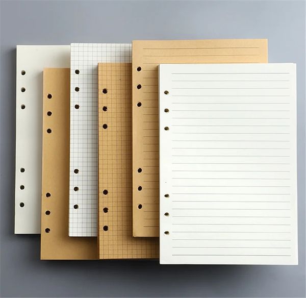 45 Sheets A5 A6 A7 Loose Leaf Notebook Refill Spiral Binder Inner Page Line Blank craft Grid Inside Paper Stationery 250113