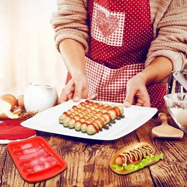 2024 Hot Dog Ham Homemade Diy Baby Food Supplement Egg Sausage Box Silicone Mold cake stencil 1. for