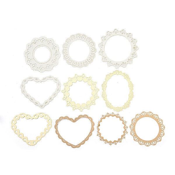 10 bloc de papier rétro ajouré pour scrapbooking.