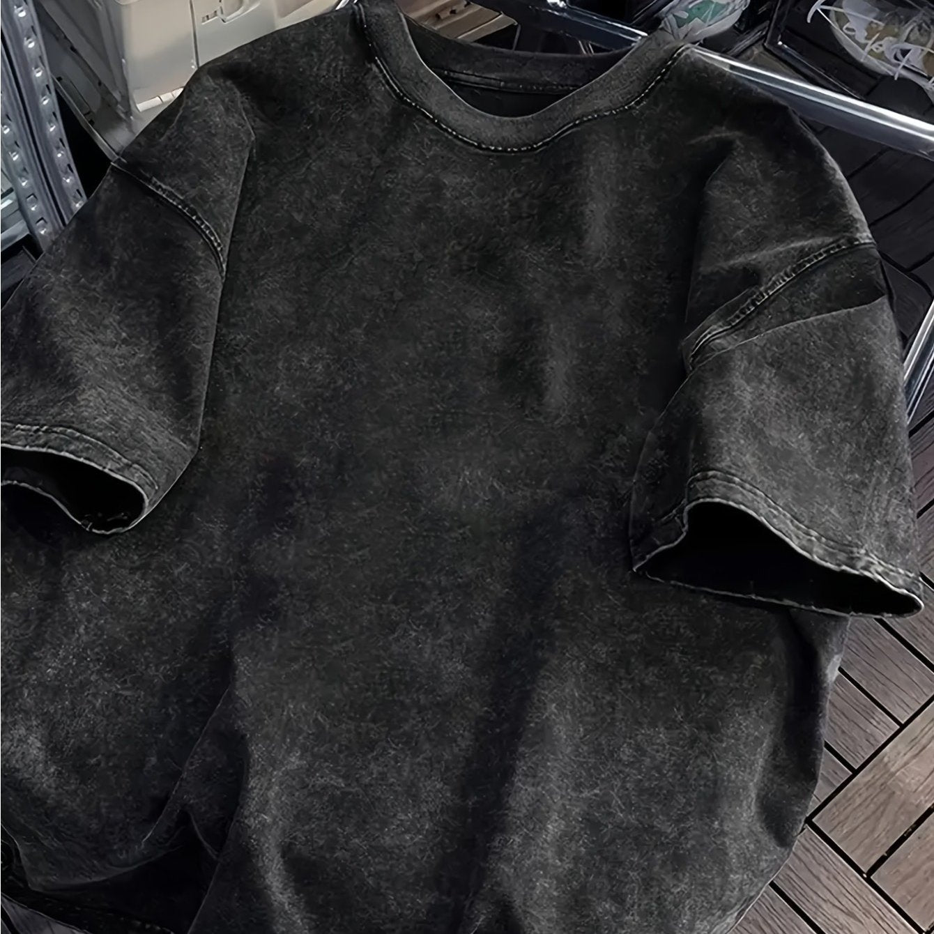 TEMU Cotton Loose Off-shoulder T-shirt, Street Style Casual Wide-brim Short Sleeve Tee For Men And Women, Comfortable Cotton Top For Spring, Summer,