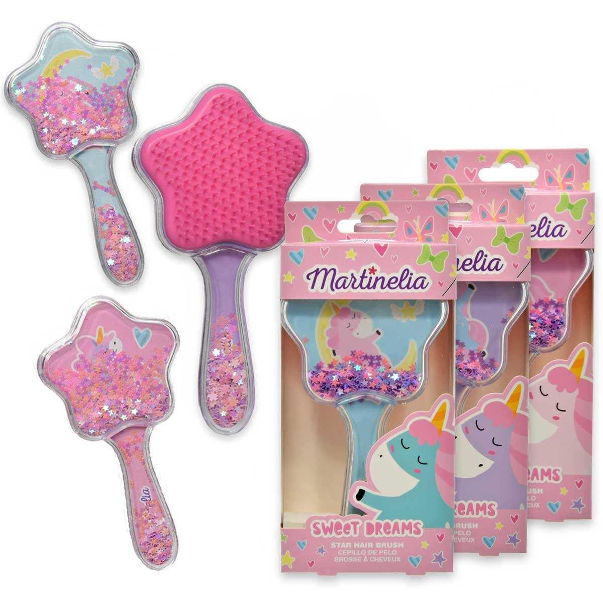 Glitter hårbørste Martinelia enhjørning