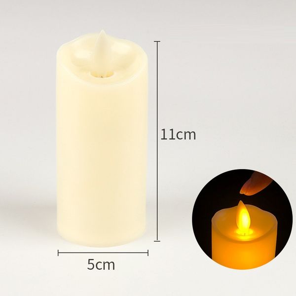 Home Decor LED candles diameter 5cm Smooth electronic candle Without battery