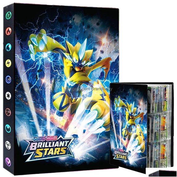 Card Games 432 Cards Album Book Collection Holder Toys 9 Pocket Map Game Binder Folder Top Loaded List Toy Gift For Kids 220725 Drop D Dhkop