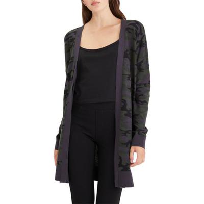 Play Open Front Cardigan In Full Moon Camo