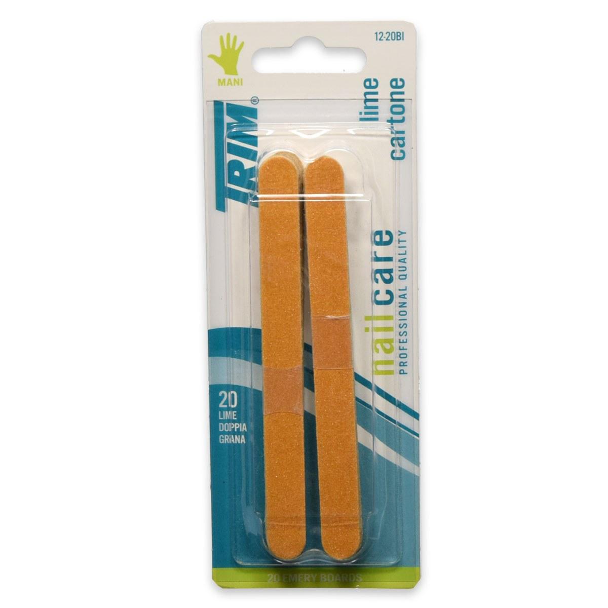 Cardboard trim files 12 cm 20 pcs. double grain