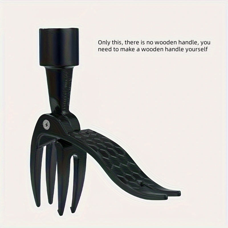 TEMU 1pc Heavy-duty Metal Handheld Gardening Tool - Ergonomic Non-slip Grip, Manual Weeding & Digging Tool For Home Gardening, Durable Outdoor Use