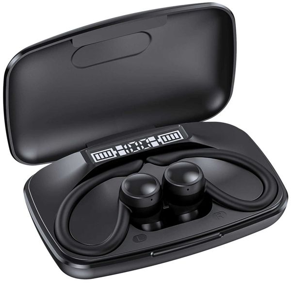 New Arrival New TWS BT Earphones T82 Sports Earphones Hook LED Display Wireless Earphones with Microphone HiFi Waterproof Stereo Earphones Z