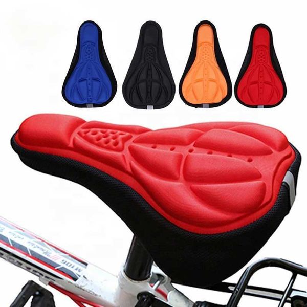 Bike Saddles 2818 Bicycle Saddle 3D Soft Cycling Seat Cover MTB Mountain Bike Thickene Sponge Pad Outdoor Cycling Seat Mat Cushion J230213