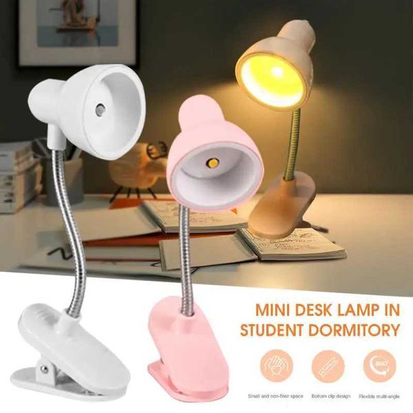 1pc Cute Mini Lamp To Read Book Eye Protection Rotatable Reading Lamp With Clamp Reading Lights For Books Desk Table Bedroom B240904