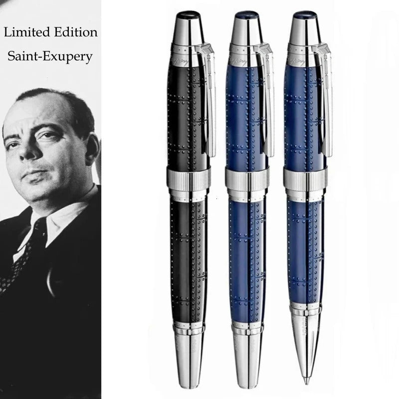 Limited Edition Saint-Exupery Blue-Black Rollerball Pen Ballpoint Pen Office School Writing Fountain Pens With MB Serial Number 240423