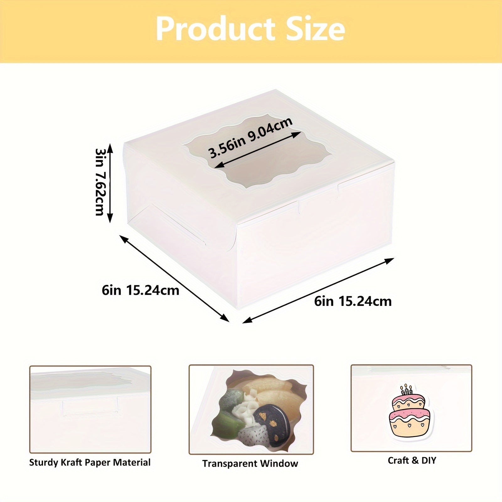 TEMU Tomnk 80pcs Boxes With Clear Window, Cookie Boxes, Small Treat Boxes Pastry Boxes, De , For Chocolate Covered Strawberries, Macarons, Cupcakes,