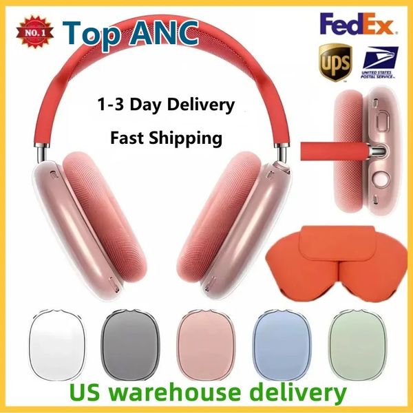 USA Stock For pro Max ANC Headband Headphone Accessories Transparent TPU Solid Silicone Waterproof Protective case Maxs pro Headphones Heads