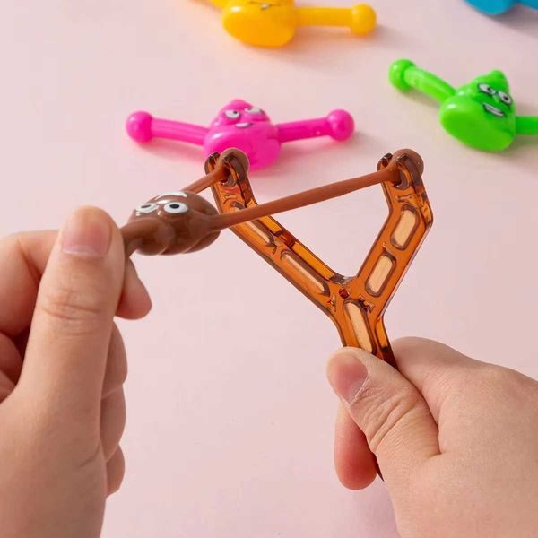 5 new fun shooting slingshot pranks fake poop games baby showers childrens day stress relief toys childrens birthday party gifts W241204