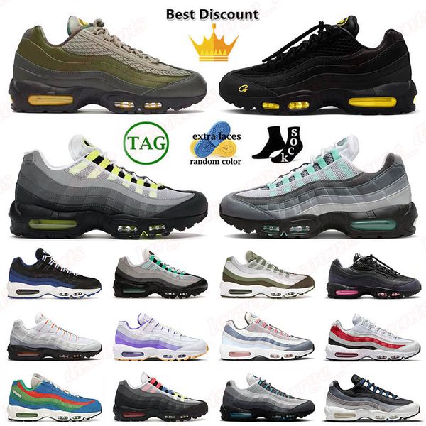 2024 Top Quality Sports 95 95s Running Shoes Big Size 48 Tour Yellow Sequoia Neon Hyper Turquoise Greedy Mens Women Athletic Tennis Trainers