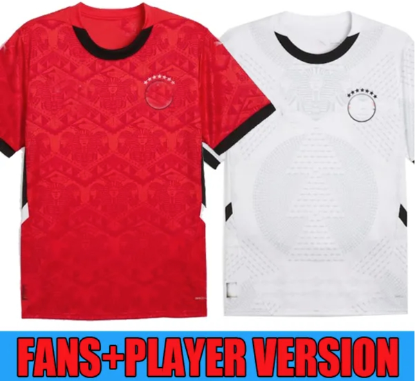 24 25 Egypt national soccer jersey 2024 25 Home red Away white fans player version men kids women shirts kits