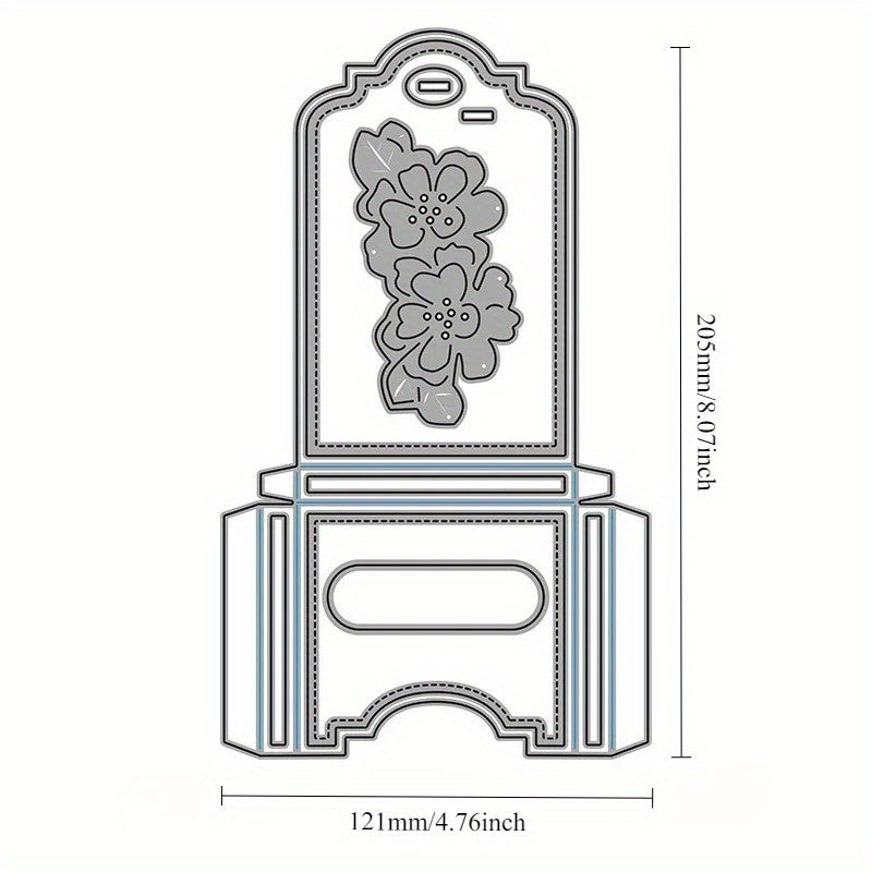 TEMU Gift Box Metal Cutting Dies For Scrapbooking Decoration, Handmade Stencils, Diy Card Making Mould ,