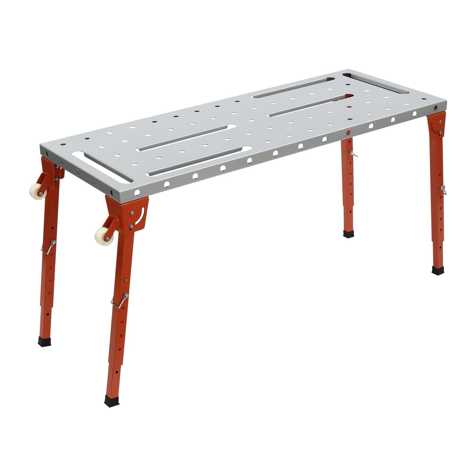 TEMU Portable Welding Table, Folding Steel Welding Workbench Table, 46 X 18 Inch Tabletop, 453. 59kg-1000lbs Capacity, Adjustable Height For Welding,