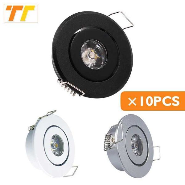 10pcs LED Mini Downlight 3W 1W 85-265V Spot Light Ceiling Lamp Dimmable 110V 220V Embed White Black Silver Including Drive Y240822