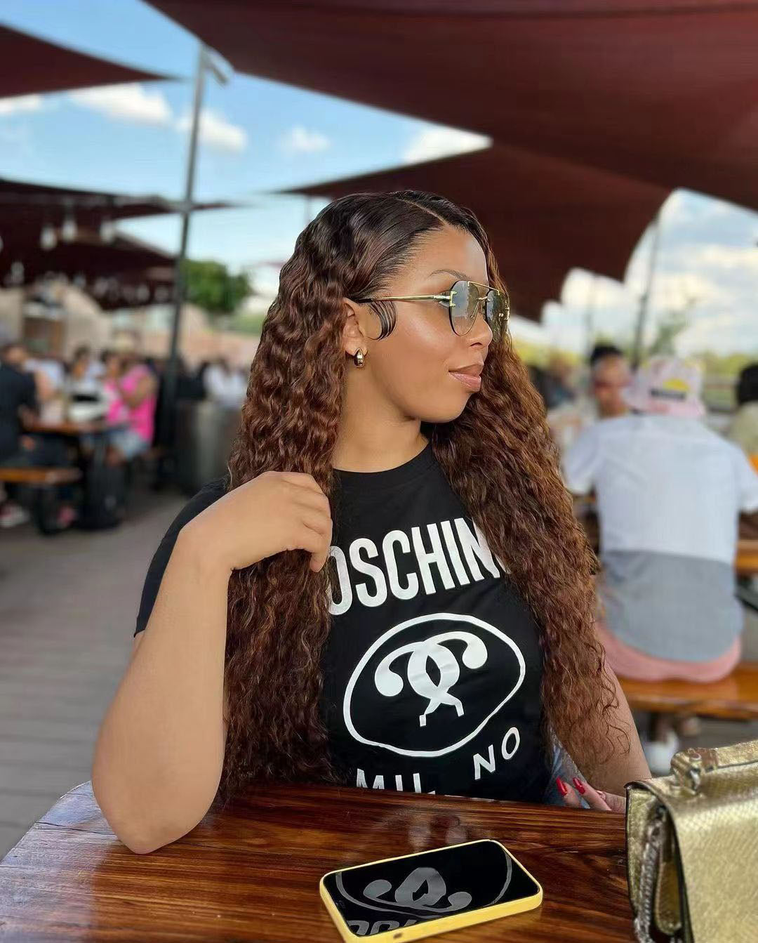 Fashion designers t shirts Womens T Shirt kiss Print Cotton Blend women Black paint letters bakugo et toi blouses designer for women Wholesale of wo