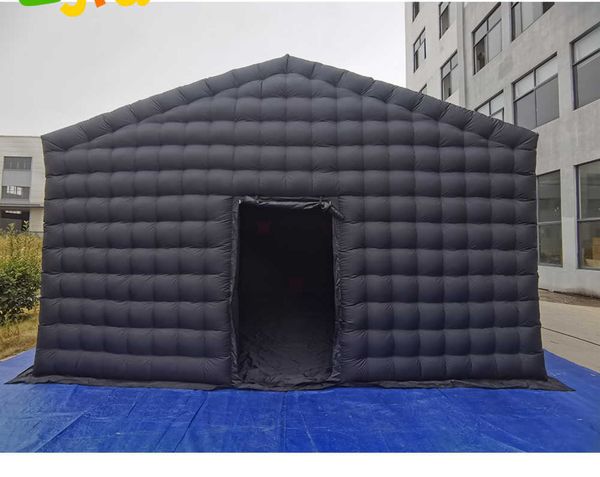 Custom 18-20-26FT Portable Black Inflatable Nightclub Cube Party Bar Tent Lighting Night Club For Disco Wedding Event