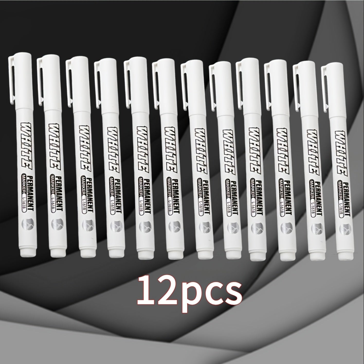TEMU 12 White Markers, Water-based White Markers, Permanent Markers, Suitable For Painting, Petroglyphs, Stone, Ceramic, Glass, Wood, Plastic, Metal,