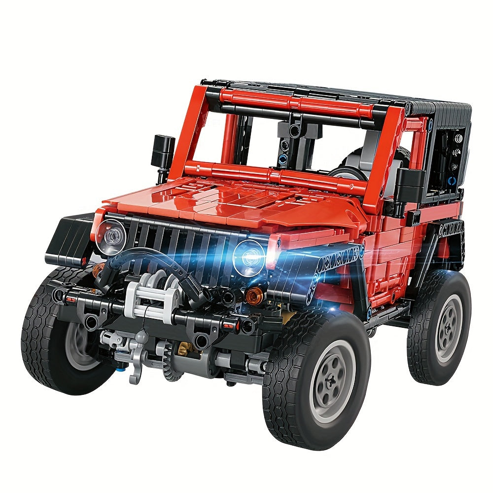 TEMU Off-road Vehicle Model Building Setfor Adult Challenging, Car Building Toys, 1287 Pieces Bricks Halloween Christmas Gift