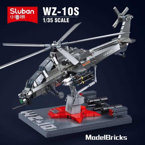 Blocks M38-B1233 Military Helicopter gunship 1 35 Collectible Home tabletop decoration toy gift for children and adults Y250112LRRC